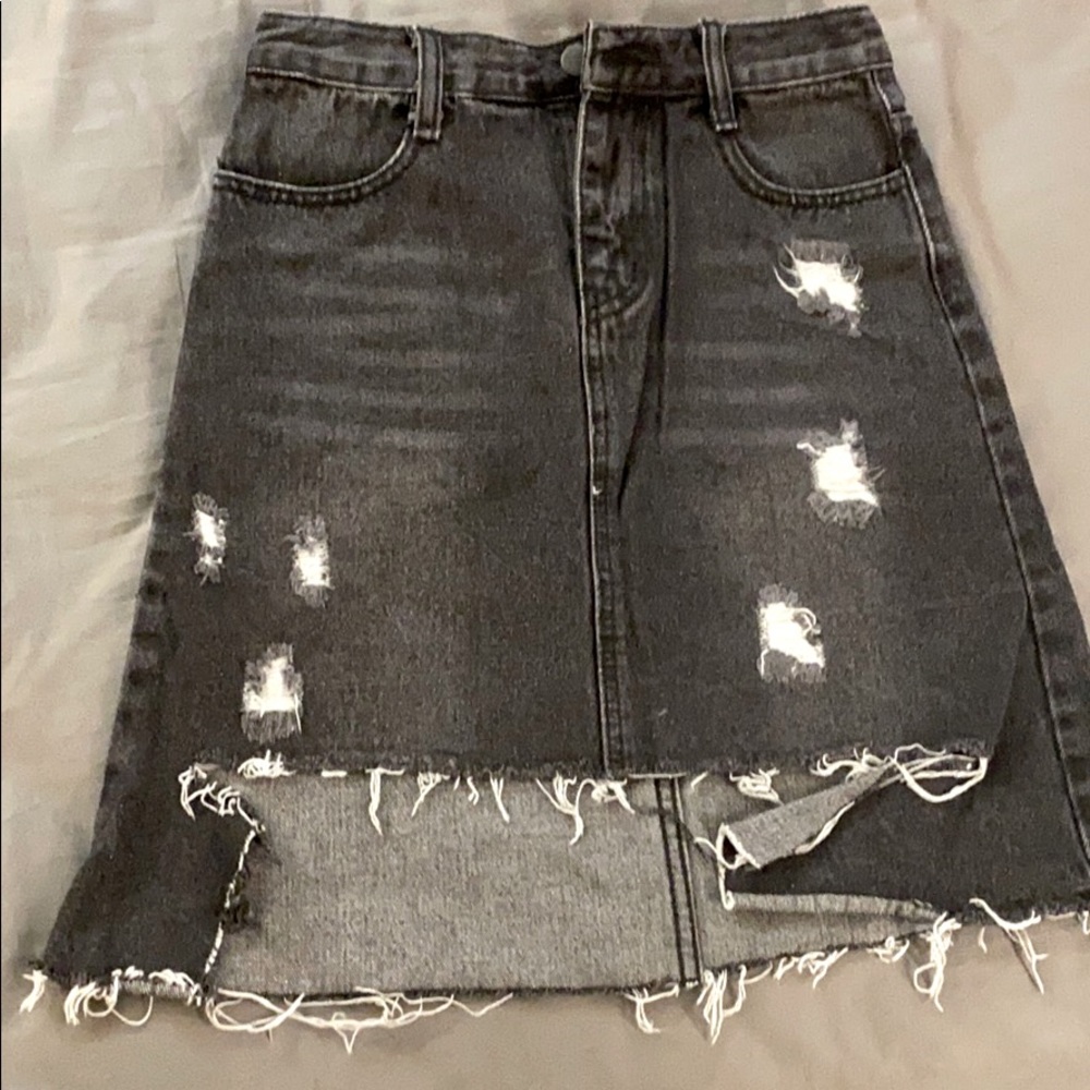 Pink's Black Denim skirt